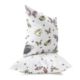 thumbnail image 3 of Butterfly Garden Bowl Throw Pillow with Removable Cover in White 20x20, 3 of 5
