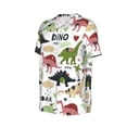 thumbnail image 2 of Balery Cute Dinosaurs Baseball Jersey for Men Casual Button Down Shirts Short Sleeve Active Team Sports Uniform-X-Large, 2 of 9