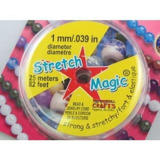 Stretch Magic Cord, Round .8mm (.031 Inch) Thick, 5 Meter Spool, Black 