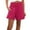Hot Pink, variant on Casual Shorts for Women Summer Smocked Elastic Waist Comfy Detail Beach Short Pants
