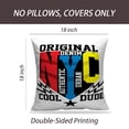 thumbnail image 2 of LALILO Throw Pillow Covers New York Cool Denim Shirt Graphic City Cushion Cover 18" x 18", 2 Pack, 2 of 6