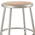 thumbnail image 5 of NPS 6200 Series 18" Modern Metal and Wood Heavy Duty Stool in Gray, 5 of 9