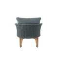 thumbnail image 4 of Outdoor Wicker Rocking Chair, Patio Rattan Rocker with 29.5" Extra Wide Seat, All-Weather Patio Wicker Chair with Wooden Legs and Cushions for Garden Backyard, Grey, 4 of 7