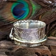 thumbnail image 5 of Sterling Silver Bee Spinner Ring: Boho Thumb Ring, Wide Band, 5 of 10