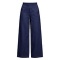 thumbnail image 6 of hoksml Women's High Waisted Wide Leg Pants Stretch Solid Casual Trousers with Pockets for Work Office Daily Wear, 6 of 9