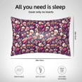 thumbnail image 4 of KLL music Skull record Guitar Pattern Silk Pillowcase for Hair and Skin Standard Size 20"X 30" Soft Breathable Pillow Covers for Sleeping, 4 of 6