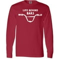 thumbnail image 3 of Inktastic Life Behind Bars BMX Long Sleeve T-Shirt, 3 of 5