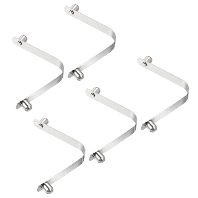 Uxcell 9x7.3mm Kayak Paddle Snaps, Solid Button Double Pins Lock Tube Spring Clips for Tent Pole, 5 Pack