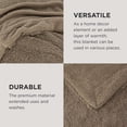 thumbnail image 4 of Soft Brown Twin Blanket for Bed, Fluffy Fuzzy Blankets Twin Size for Couch, Sofa, Cozy Plush Sherpa Fleece Faux Fur Blanket, Thick Warm Christmas Blanket Gifts for Women, Men, 60x80, 4 of 14