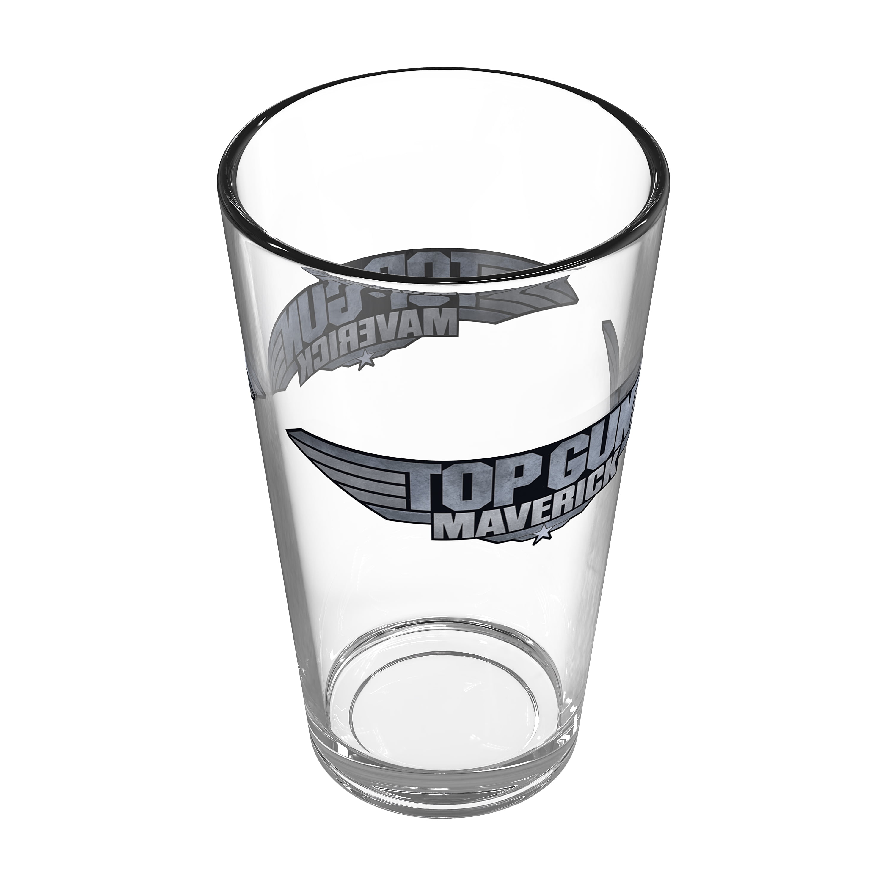 (2 pack) Zak Designs Top Gun 16oz Pint Glass