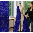 thumbnail image 5 of Soimoi Blue Cotton Voile Fabric Grass & Wildflower Floral Print Fabric by the Yard 42 Inch Wide, 5 of 7