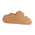 thumbnail image 2 of Portatarjetas de presentación con forma de nubes, expositor de tarjetas de presentación de madera, manualidades, organizador de soporte de tarjetas de Marrón claro, 2 of 8