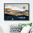 thumbnail image 3 of PixonSign Framed Canvas Print Wall Art Marble Granite Mountain Range Valley Nature Wilderness Illustrations Modern Art Rustic Zen Landscape Earth Art Décor - 16"x24" Black, 3 of 5