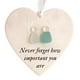 thumbnail image 1 of Adorno de la amistad con forma de corazón de vidrio marino, recuerdo de la amistad, adorno de corazón de la amistad para árbol de Navidad., 1 of 3