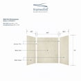 thumbnail image 5 of Transolid EWK606072-44 Expressions 60" W X 60" D X 72" H Three Panel Shower Wall Kit - Sea, 5 of 6