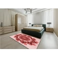 thumbnail image 4 of Ahgly Company Indoor Square Patterned Pastel Pink Area Rugs, 6' Square, 4 of 6