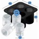 thumbnail image 4 of Silicone Spirits Glass Ice Mold/Tray, 4 Cavities, Reusable Whiskey Glass Ice Cubes, Each Holds 1 Ounce (Approx. 28.3 Grams), 1.3 Inches (Approx. 3.3 C, 4 of 4