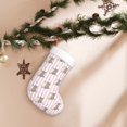 thumbnail image 7 of Daiia Heart Cat Print Christmas Stocking，18"Large Knitted Xmas Stocking for Kids, Family Stocking for Fireplace Christmas Holiday Party Decoration, 7 of 7