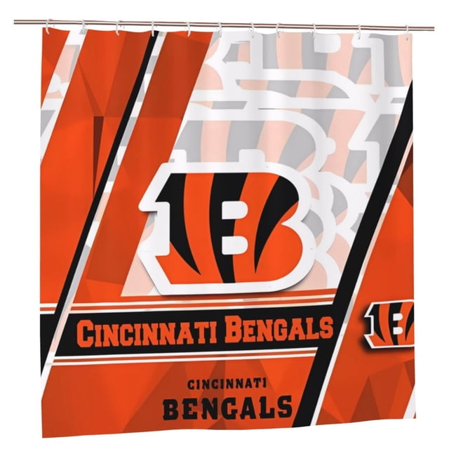 Cortinas opacas impermeables personalizadas del equipo de fútbol de Bengals, cortinas impermeables, cortina de ducha para baño, cortina de ducha para el hogar antialtas temperaturas, cortina de ducha