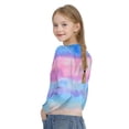 thumbnail image 6 of CHEEREAM Twist Front Shirts for Girls Long Sleeve Crew Neck Tops Tie Dye Casual Spring Fall Clothes Size 4-12 Years, 6 of 9