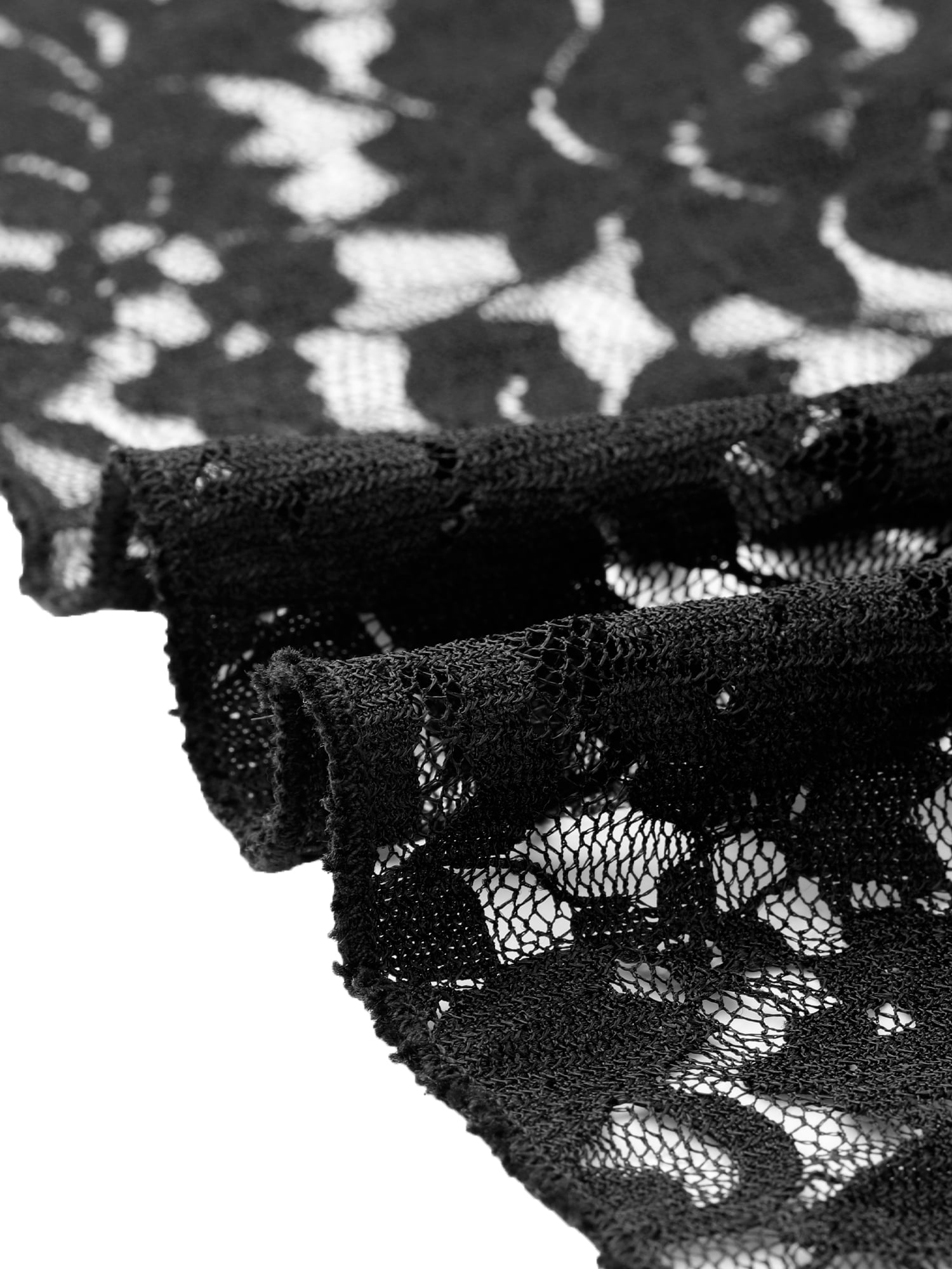 DARING DIVA Women's Plus Floral Lace Bolero Shrugs Short Sleeve Cardigans 1X Black