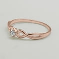 thumbnail image 4 of Halo Jewelers 14k Rose Gold 1/20 Carat (ctw) Round Cut Natural Diamond Ladies Infinity Solitaire Engagement Ring For Women | H-I Color, I2 Clarity, 0.05 Cttw Ring Size-10, 4 of 6