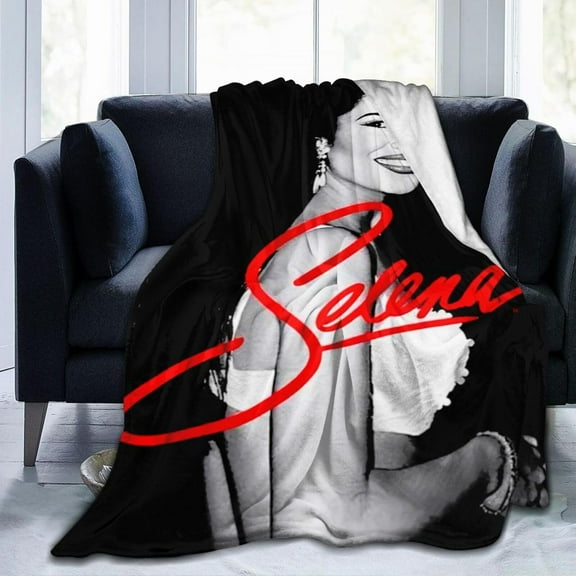 Selena Quintanilla Throw Flannel Blankets Soft Blanket for Sofa Bed Office Camp Couch Beach Car Decoration Air Conditioning Blanket for All Seasons 50"x40"
