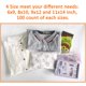 thumbnail image 4 of Bolsas de polietileno Belinlen Combo Pack 400 de 6 x 9, 8 x 10, 9 x 12, 11 x 14 cm, 4 of 6