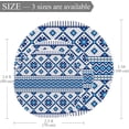 thumbnail image 2 of Large Round Floor Mat Round Rugs Nordic Abstract Floral Pattern Carpet Non-Slip Soft Yoga Kid's Play Pet Floor Mat for Bedroom Study Room Living Room Kitchen, 3.3-Feet, 2 of 7