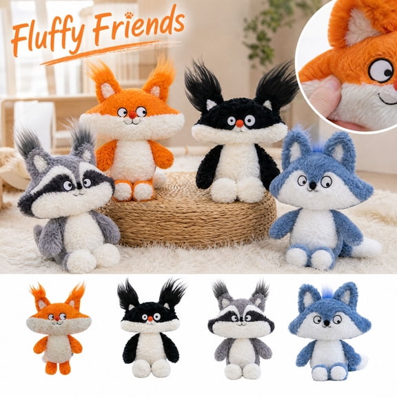 Fox Stuffed Animal Featuring Soft Plush Orange and White Design with Big Expressive Eyes, Cute Stuffed Animal for Bedroom Decor and Comfort, Birthday Stuffed Animal Gift 1 Pack