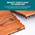 thumbnail image 5 of Bliss Outdoors Hardwood 6-Slat Interlocking Acacia Wooden Deck Tiles, Natural, Set of 10, 5 of 10