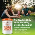 thumbnail image 4 of The Genius Brand Genius Greens - Greens Powder for Healthy Mind & Immunity Support - Organic Vegetables, Blueberries & Lion's Mane - Convenient Drink Mix - Pleasant Taste - 20 Servings, 4 of 8