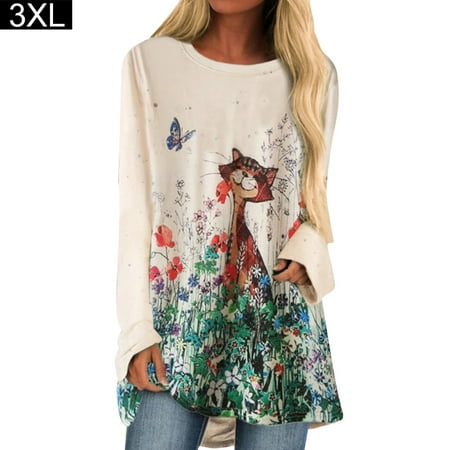 

Viugreum Women Animal Pattern Printed Long-sleeved Sweater