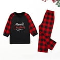 thumbnail image 2 of Kaemgyyd Family Christmas Pjs Matching Sets Long Sleeve Crew Neck Top and Plaid Bottom Trendy Sleepwear Loungewear 2 Piece Outfit, 2 of 6
