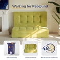 thumbnail image 6 of BYBYME 6 inch Tri-Fold Mattress,Corduroy Folding Mattress Made of a Whole Foam,Memory Foam Mattress Topper Perfect for Sleeping,Camping,Queen,Green, 6 of 7