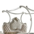 thumbnail image 4 of Benjara Canopy Eastern King Bed with Oversized Crown Top and Molded Trim, Off White, 4 of 4