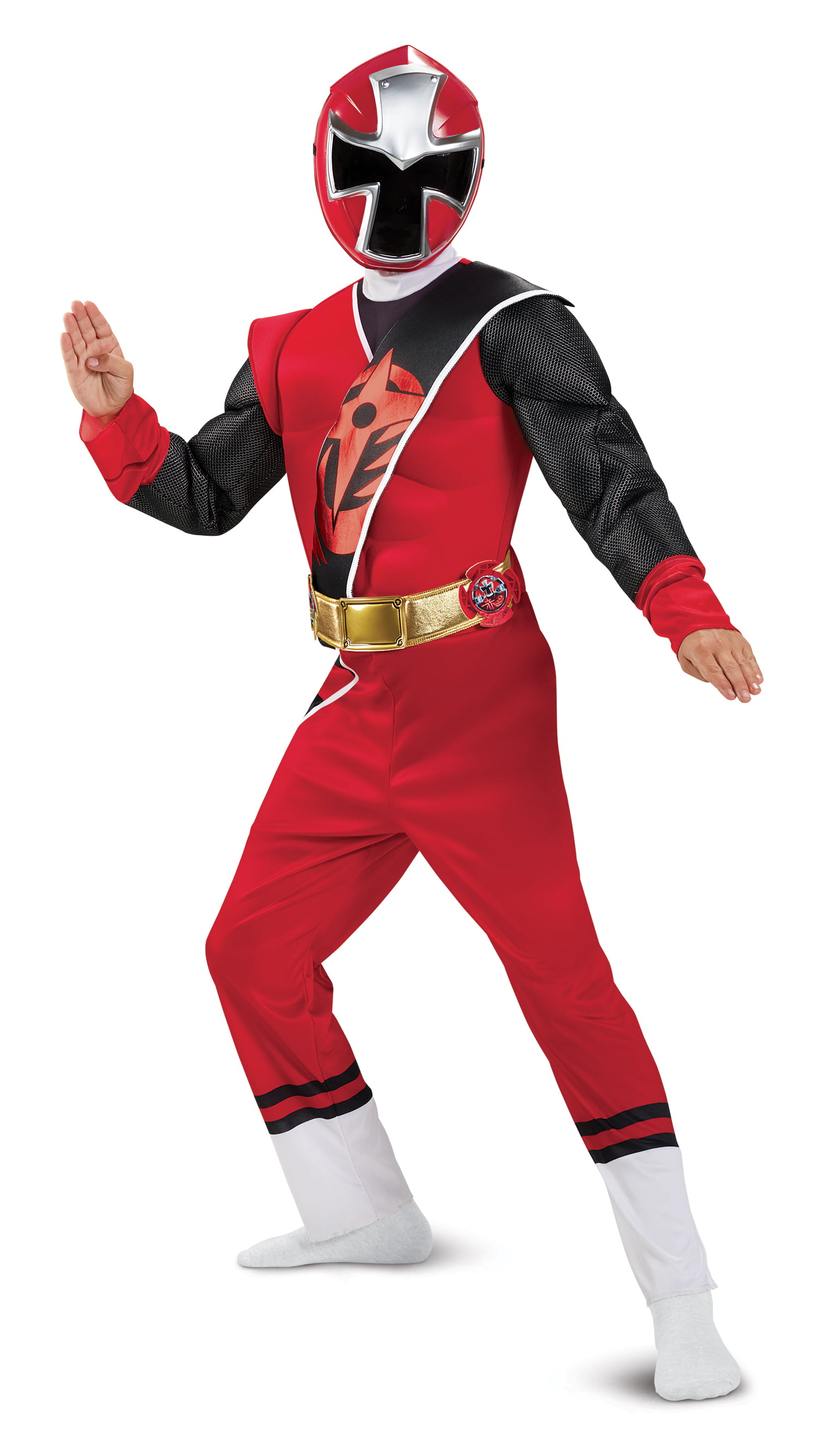 Red Ranger Ninja Steel Deluxe Costume - Walmart.com - Walmart.com