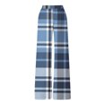 thumbnail image 7 of WRKEKC Girls Sweatpants Fall Winter Big Girls Pockets Thermal Cold Weather Pants Plaid Print Sweatpants Children Wide Leg Drawstring Outerwear Long Pants 5-15 Years, 7 of 7