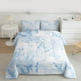 thumbnail image 2 of jejeloiu Butterfly Full Size Comforter Sets,Rustic Animal Bedding Comforter Set,Gradient White Blue Bedding Sets For Girls,Breathable Home Decor Reversible,3 Pieces, 2 of 8
