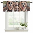 thumbnail image 2 of 2 Pack Valances for Windows, Funny Dog Printed Window Valances for Living Room/Bedroom/Bathroom, Cartoon Diving Dog Cute Light Filtering Kitchen Curtain Valance Window Treatment 60"W x18" L, 2 of 9