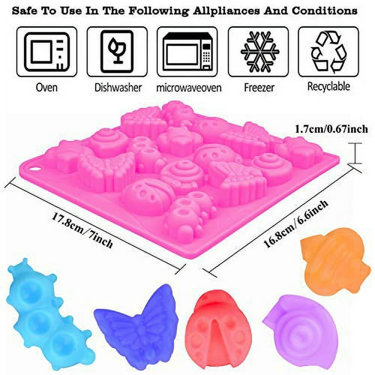 LINASHI Butterfly Mold Silicone Butterfly Shape Butterfly Ice Cube Tray Silicone  Wax Melt Molds Chocolate Candy Baking Molds, Non-Stick Chocolate Soap  Pudding Jello Ice Cube Tray 