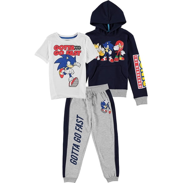 Survêtement Enfant Garçon Sonic The Hedgehog - Jogging + Sweat à Capuche 4-12 Ans, Officiel