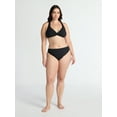 thumbnail image 2 of Time and Tru Women's and Women's Plus Ribbed Twist Front Bikini Top, Sizes XS-2X, 2 of 6