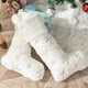 thumbnail image 5 of 2 uds calcetines navideños de copo de nieve plateado de felpa blanca 52CM Adepaton CJWUS-2071, 5 of 7