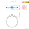 thumbnail image 4 of Angara Natural 0.4 Ct. Aquamarine with Diamond Solitaire Ring in Sterling Silver for Women (Ring Size: 3.5), 4 of 9