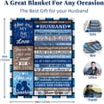 thumbnail image 2 of Gifts for Husband Blanket, Husband Gifts, Best Husband Ever for Men, Husband Birthday Gift, Wedding for Husband,Gifts for Husband from Wife Husband inches, 2 of 7
