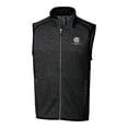 thumbnail image 2 of Men's Cutter & Buck Heather Charcoal George Washington University Big & Tall Mainsail Sweater-Knit Full-Zip Vest, 2 of 3