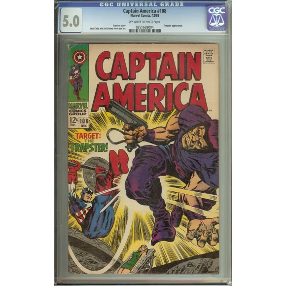 Captain America #108 CGC 5.0 Jack Kirby Art