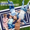 thumbnail image 5 of Smiry Outdoor Rugs 6x9, Waterproof Plastic Straw Indoor Outdoor Mat for Patio, RV Camping, Deck,Porch, Navy & White, 5 of 6