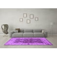 thumbnail image 3 of Ahgly Company Indoor Round Oriental Purple Traditional Area Rugs, 5' Round, 3 of 4